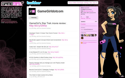 GameGirl.com Twitter Background