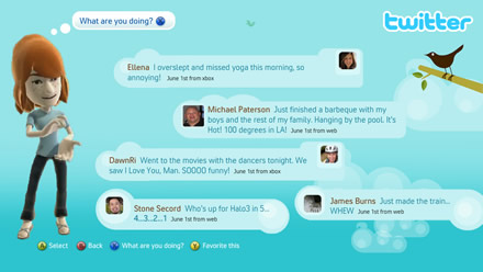 Twitter on Xbox 360