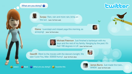 Twitter on Xbox 360