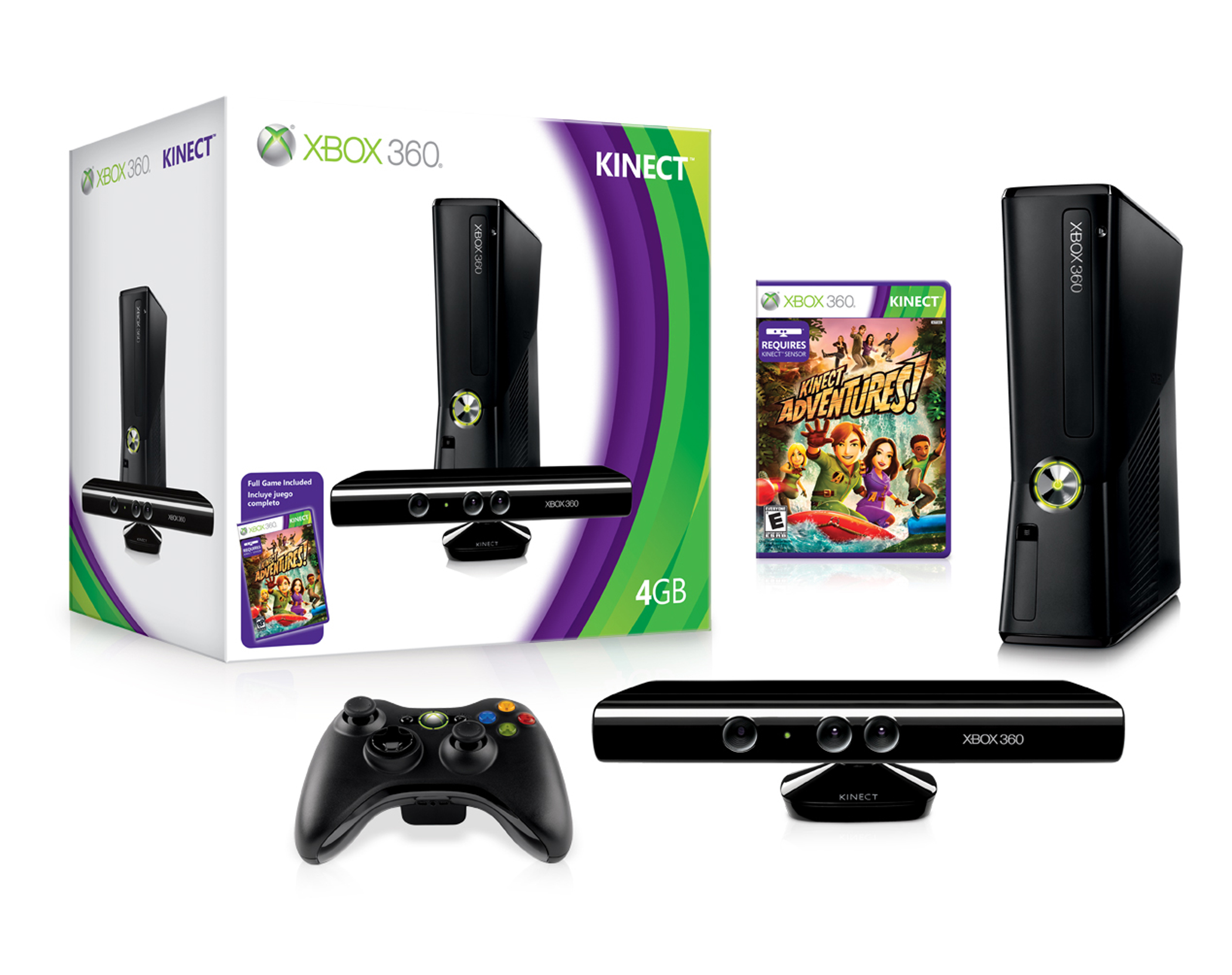 Microsoft XBOX 360 E 4GB Console with Kinect Sensor